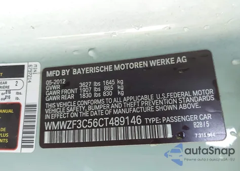 2012 Mini Cooper Clubman z USA, uszkodzony, nr VIN WMWZF3C56CT489146